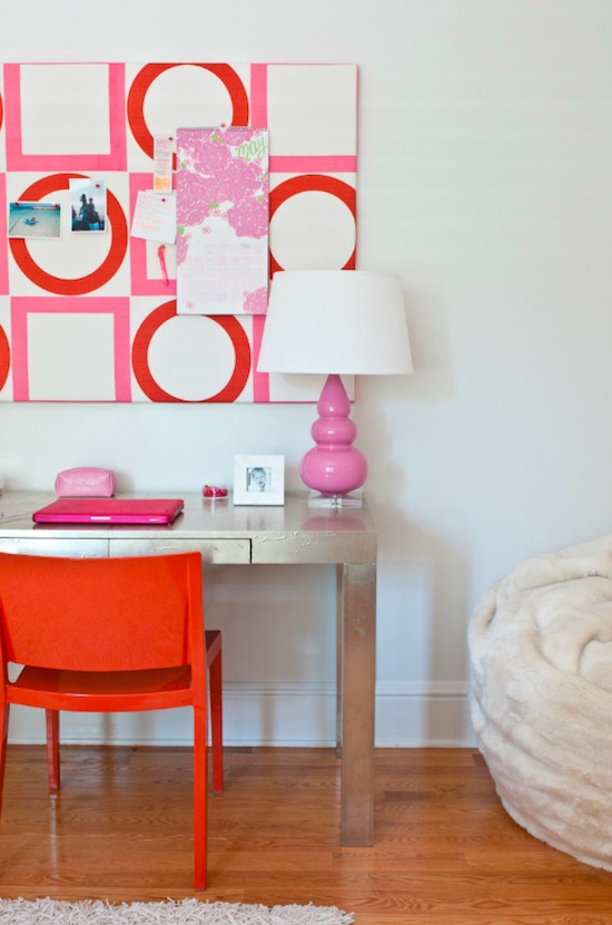 Orange and Pink Girls Bedroom Ideas