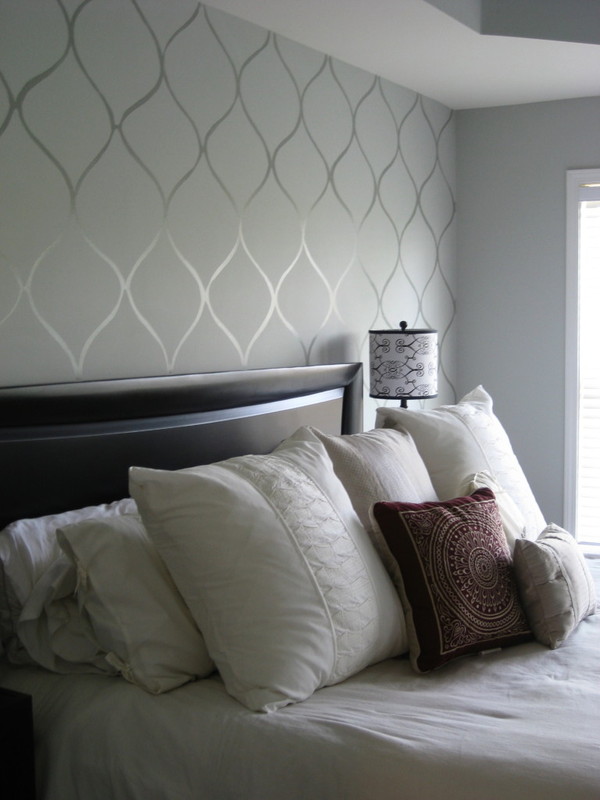 Photos of Accent Walls Paint with Stencil