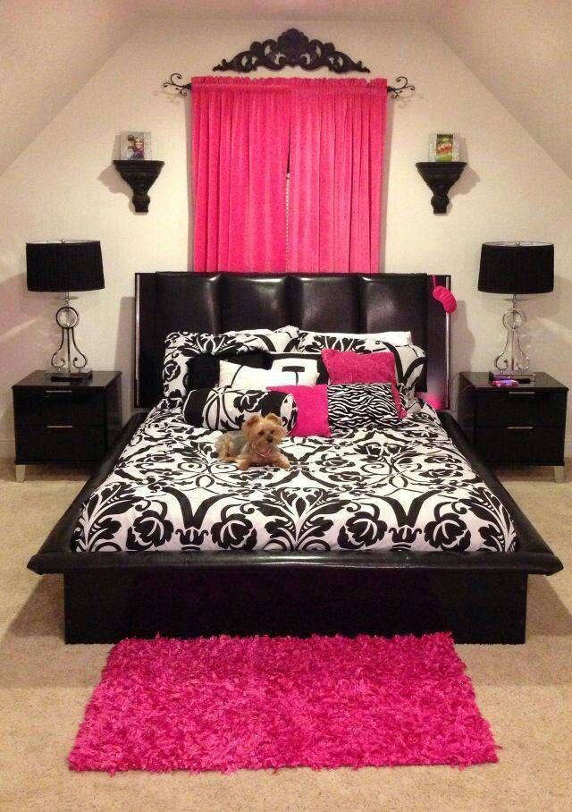 Pink Black and White Bedroom Ideas