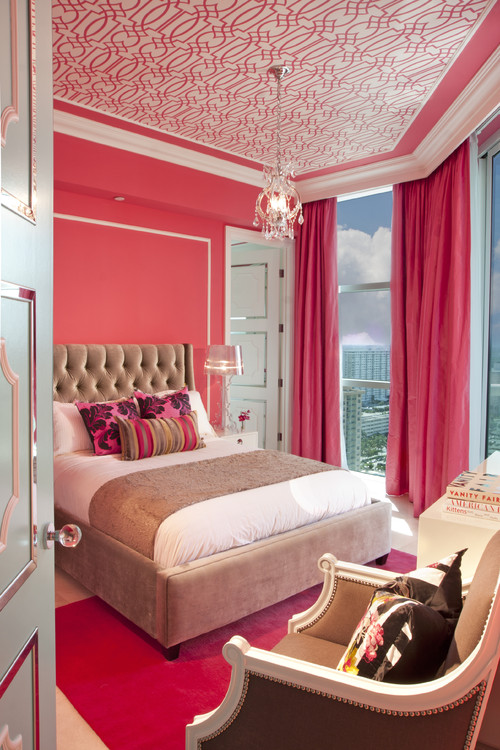 Pink Ceiling Bedroom Ideas
