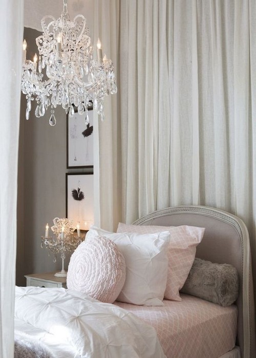 Pink and Neutral Bedroom