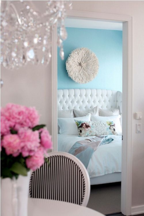 Pink and Turquoise Bedroom