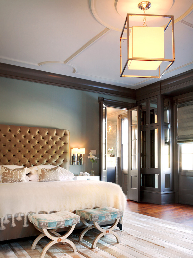 Romantic Blue Master Bedroom lights Ideas