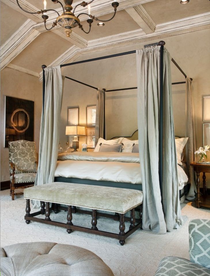 Romantic Master Bedroom with Canopy Bed