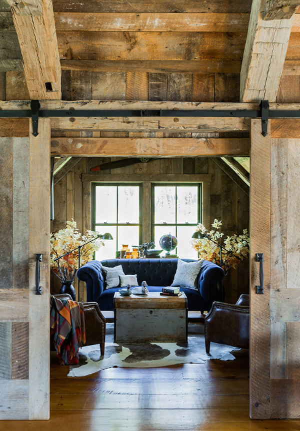 Rustic Barn Style Living Room