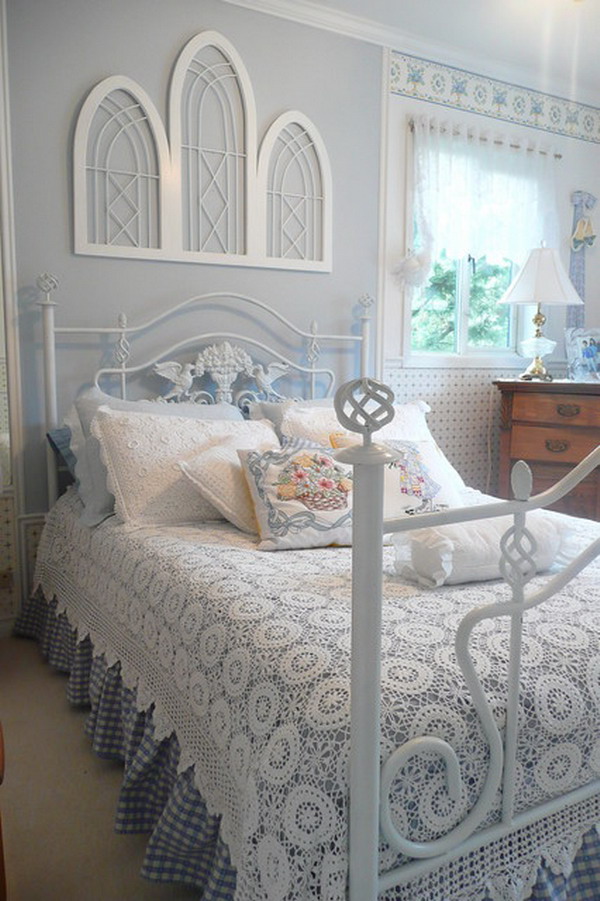 Teenage Bedroom Ideas with White Classic Metal Bed Frame