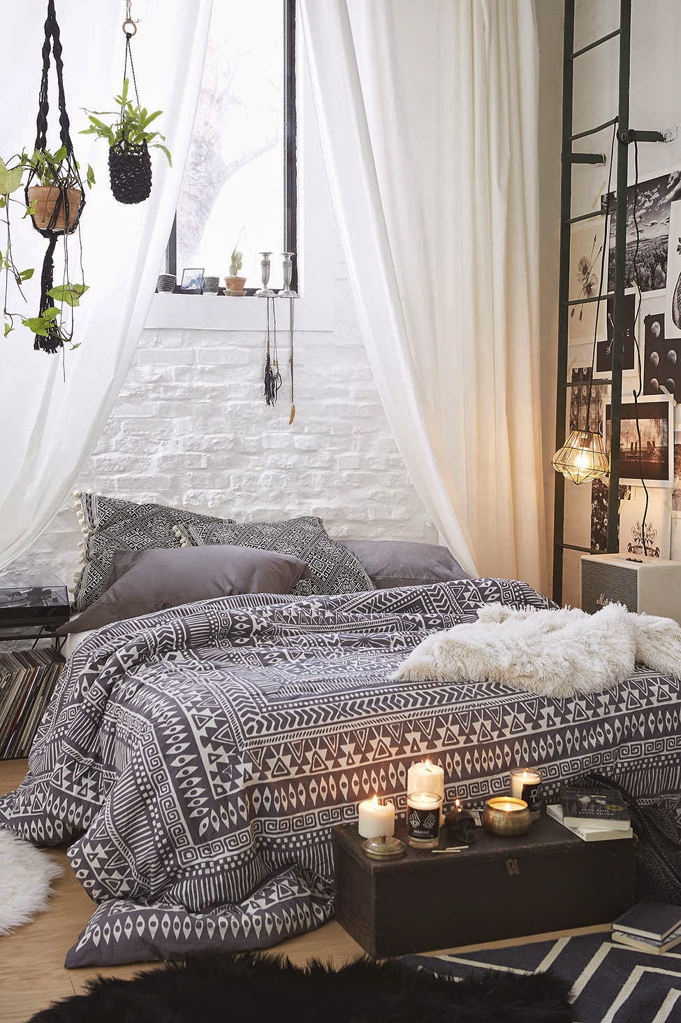 Urban Outfitters Black and White Bedroom