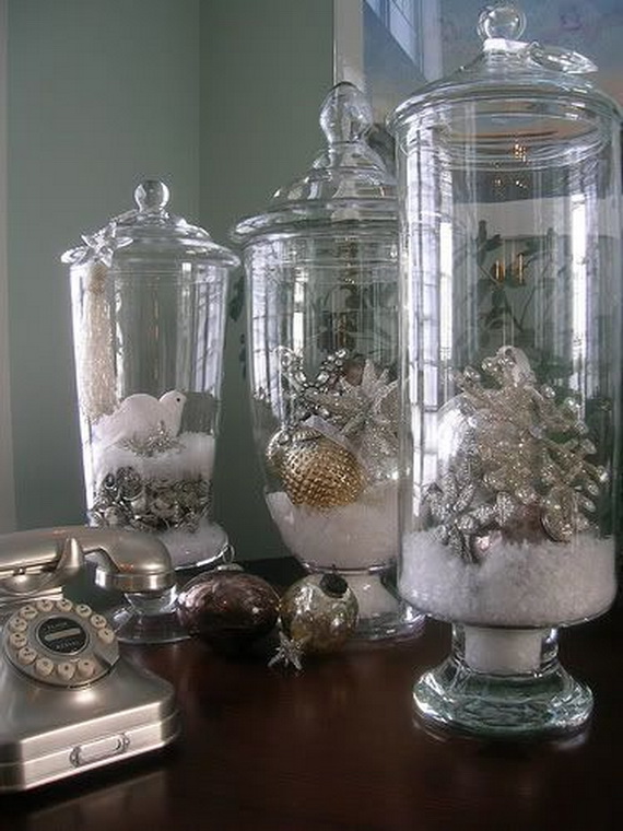 Apothecary Jars Christmas Decor Ideas