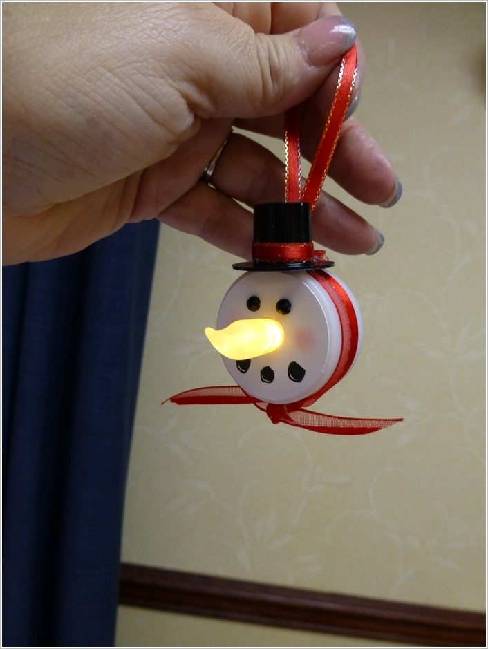 Battery Tea Light Snowman Craft