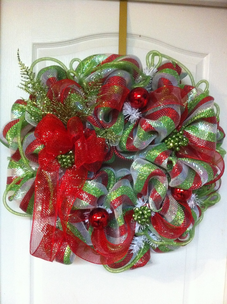 Christmas Deco Mesh Wreath Ideas