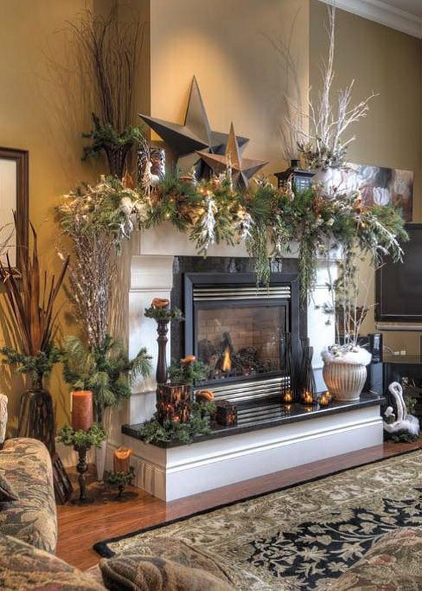 Christmas Fireplace Mantel Ideas 2016