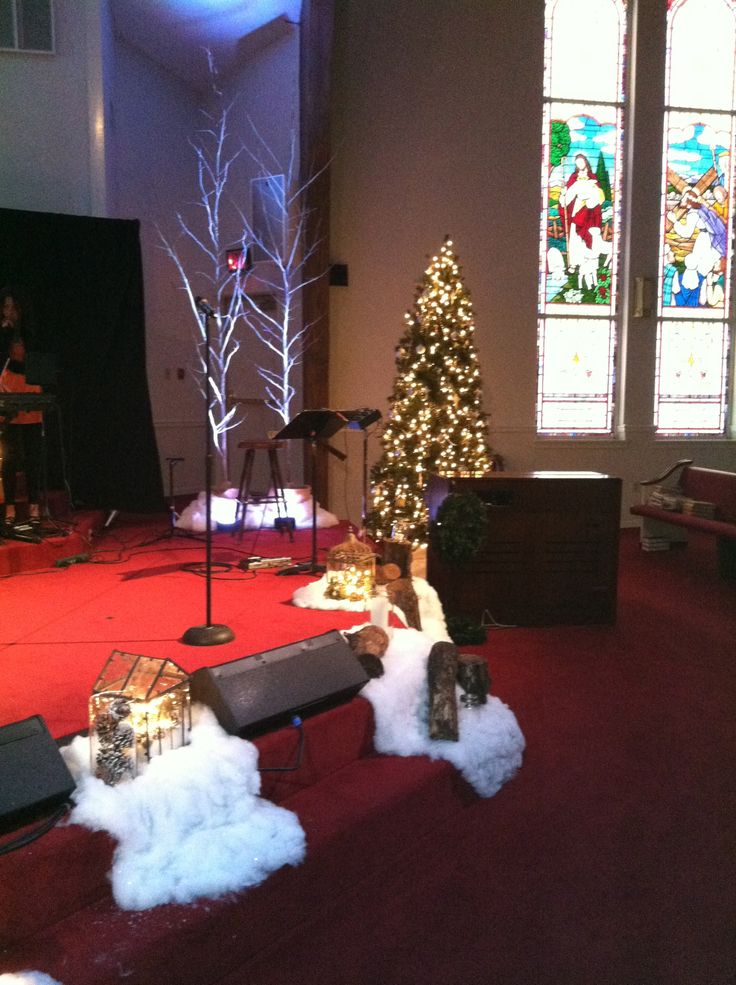 Church Stage Christmas Decor