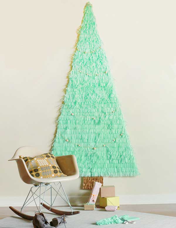 DIY Christmas Tree On Wall