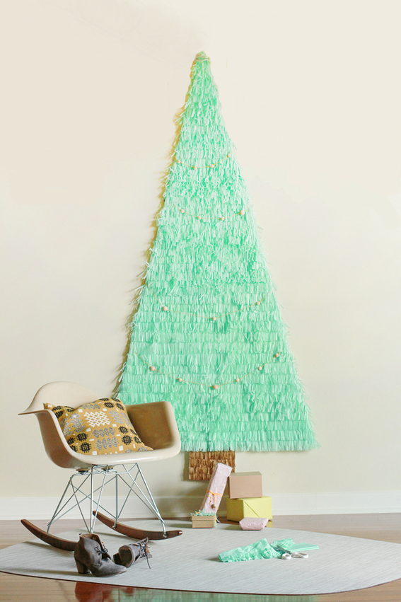 DIY Christmas Tree On Wall