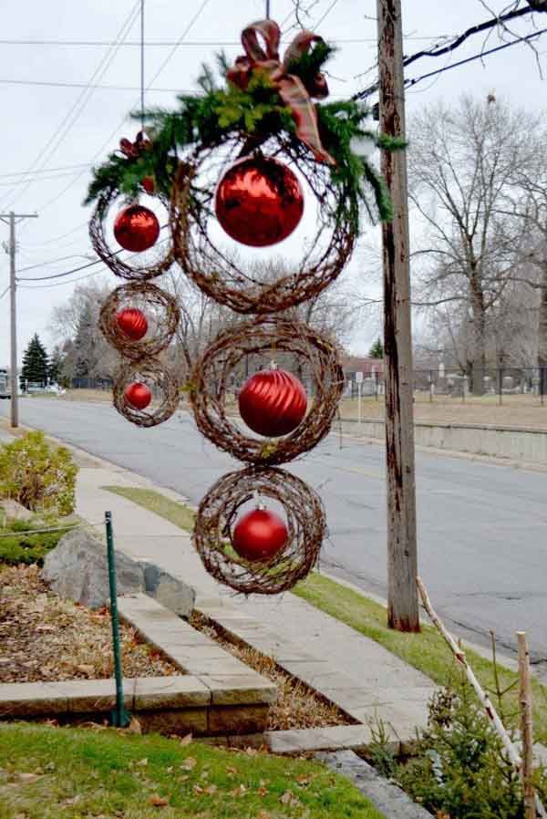 DIY Large Outdoor Christmas Ornaments