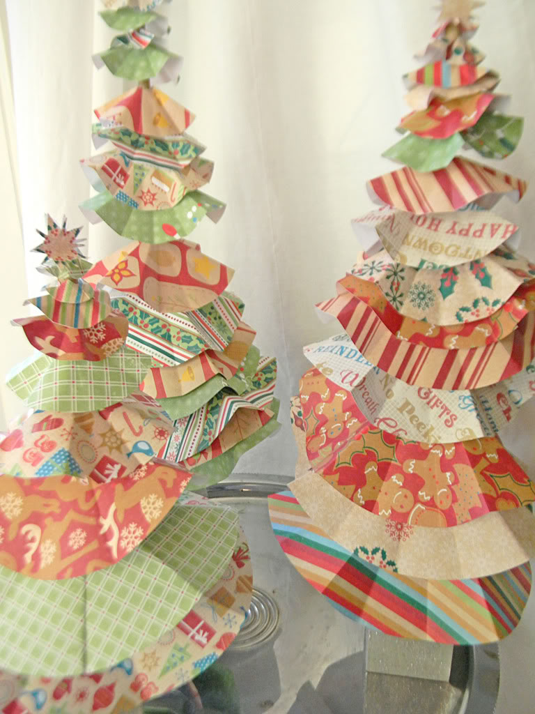 DIY Paper Christmas Tree Decorations