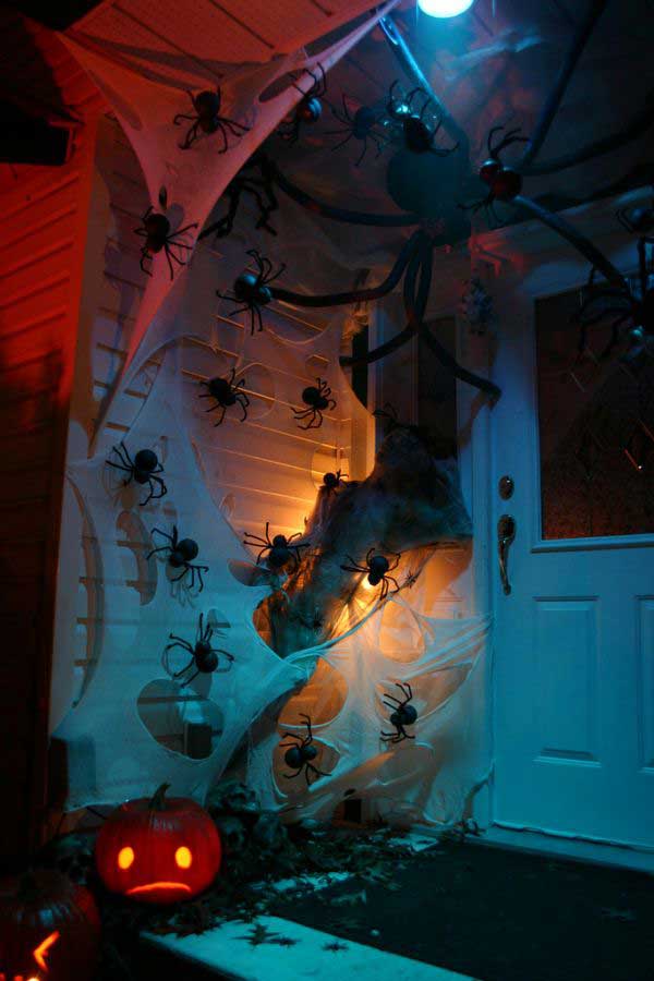 Front Porch Halloween Spider Web