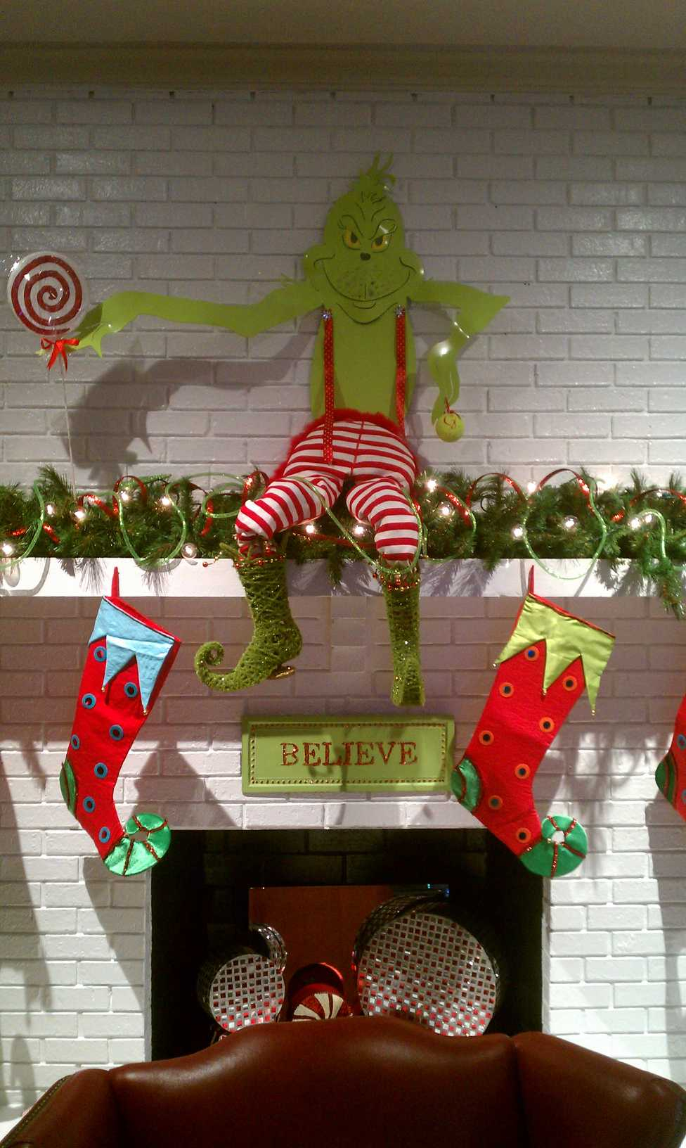 Grinch Christmas Mantle