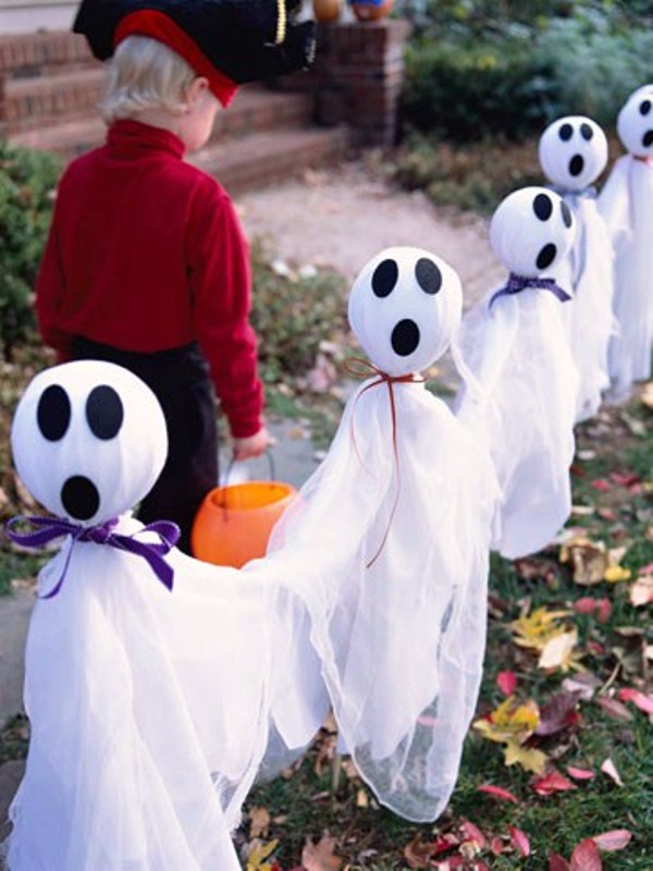 Halloween Ghost Decorations Plastic Bags