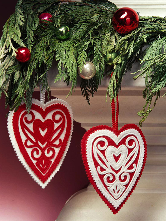 Heart Felt Christmas Ornaments Ideas
