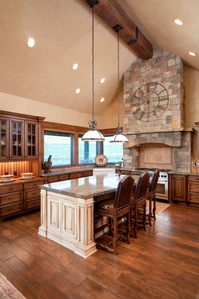 Kitchens with Wood Ceilings and Walls