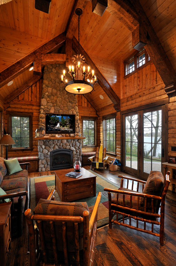 Log Cabin Home Living Room