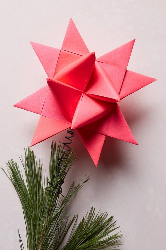 Origami Christmas Star Tree Topper