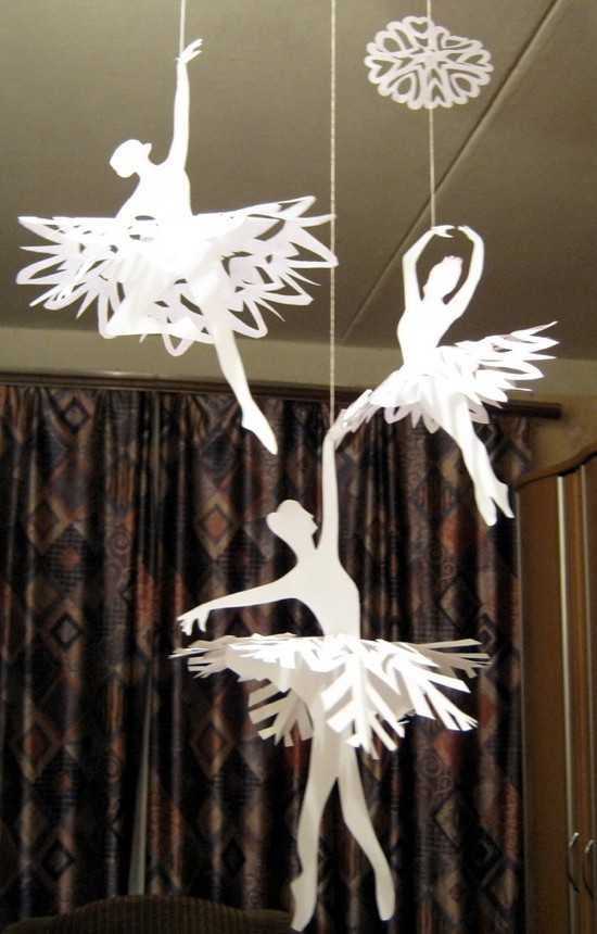 Paper Snowflake Ballerina Template