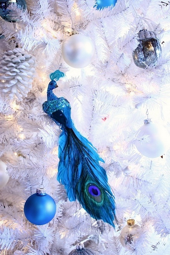 Peacock Blue Christmas Tree