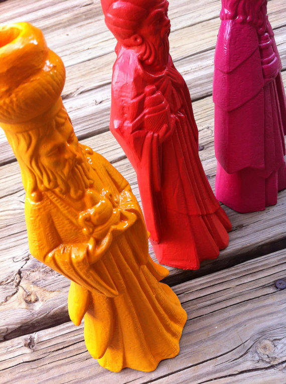 Pic of Christmas Wise Men Candle Holders
