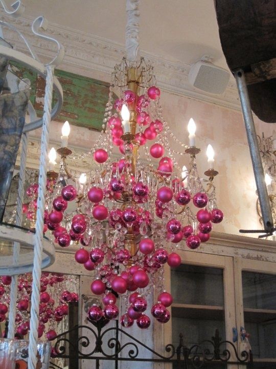 Pink Christmas Ornament Balls