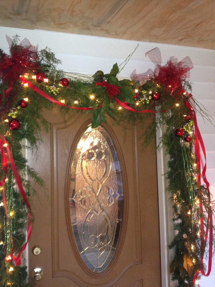 Pinterest Christmas Door Garland Decorations