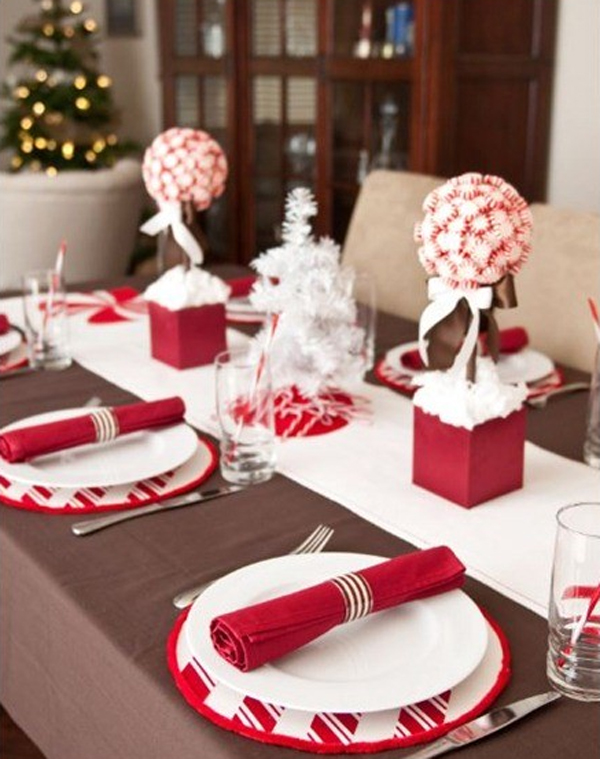 Red Christmas Table Decoration