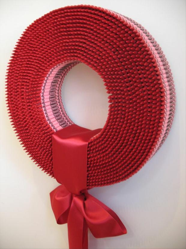 Red Crayon Wreath