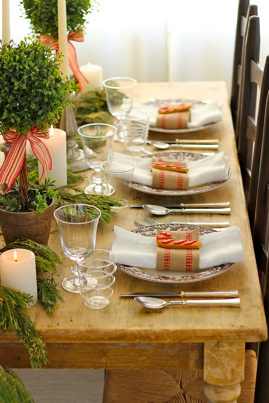 Rustic Christmas Table Decorating Ideas