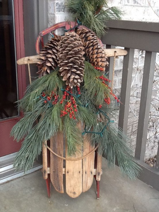 Rustic Outdoor Christmas Decorating Ideas 2016