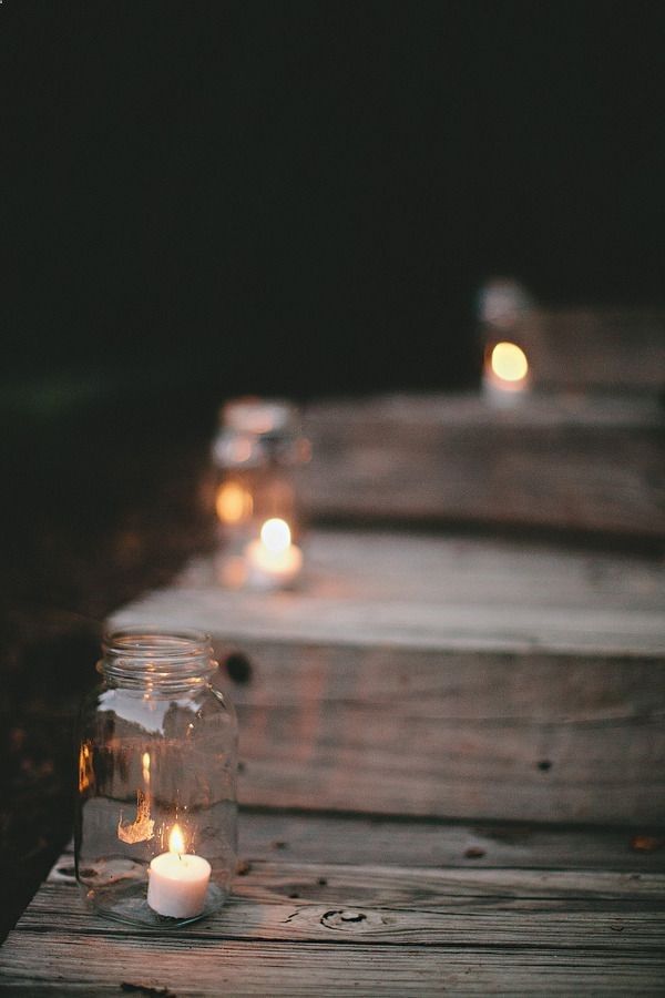 Simple Mason Jar Candles