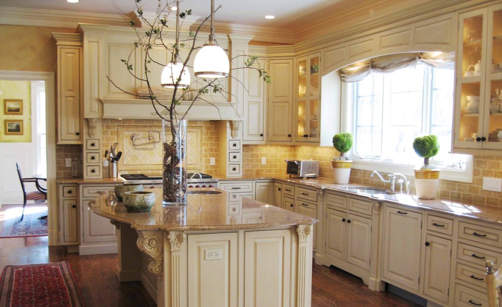 Tuscan Kitchen Ideas with White Cabinets