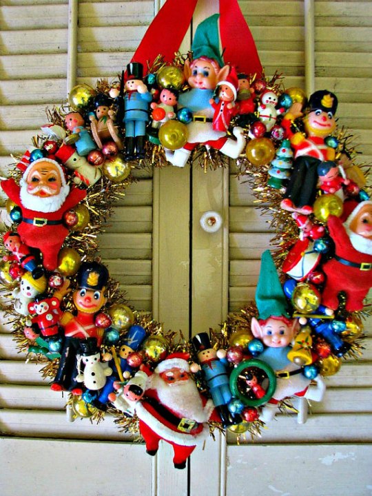 Vintage Toy Christmas Wreath