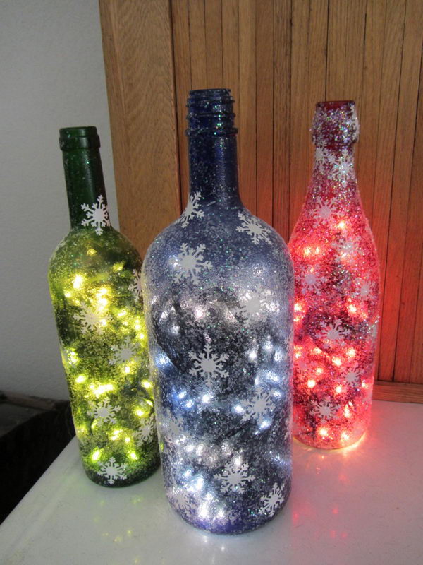 Wine Bottle Christmas Decorations