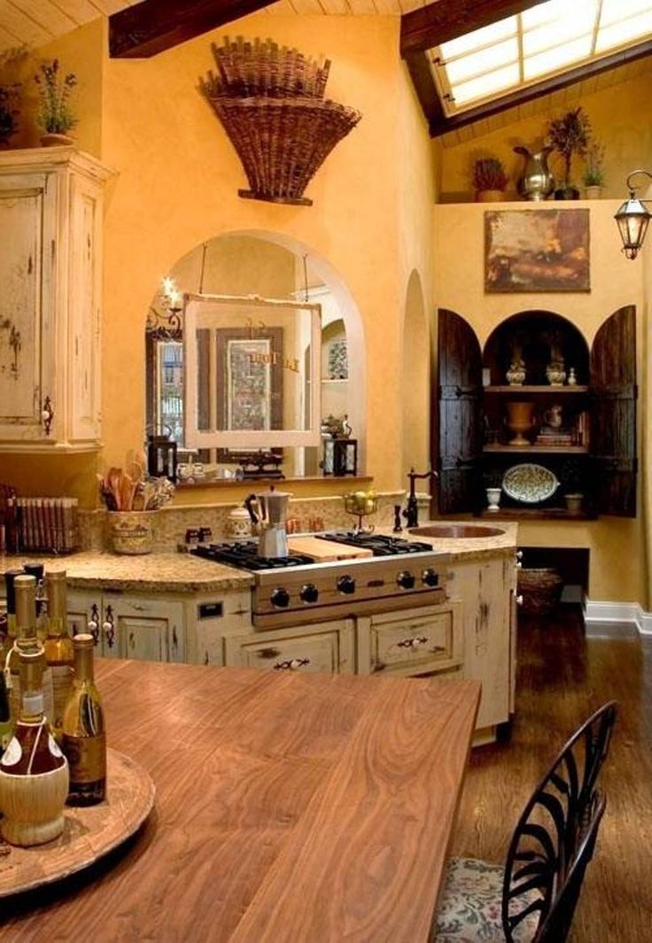 old world tuscan kitchen design