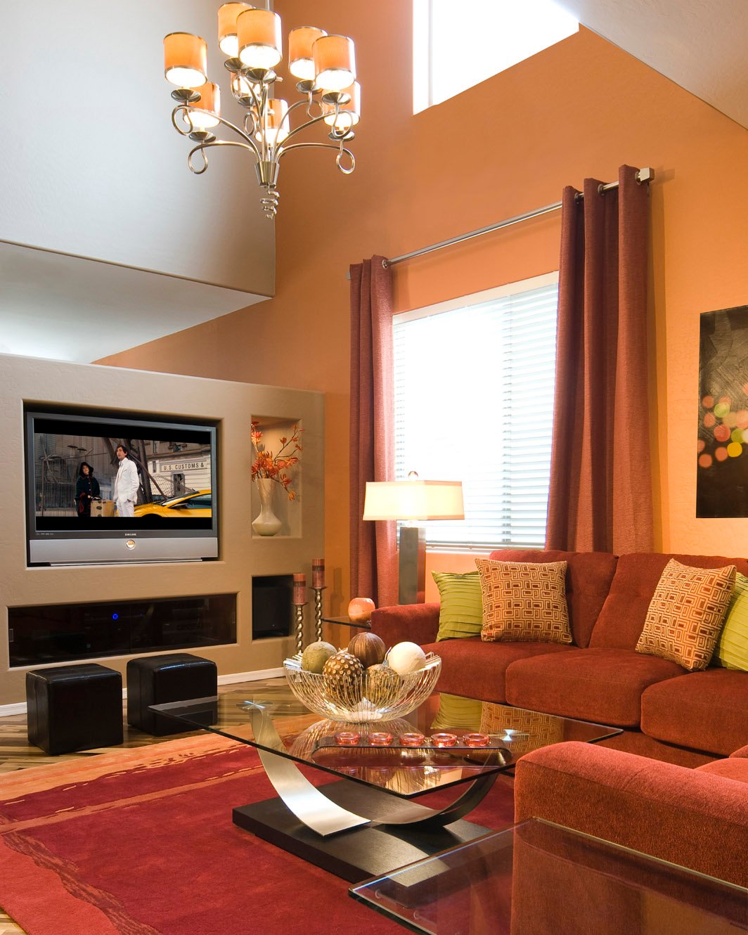 30 Living Room Design Ideas With TV Set On Wall Decoration Love