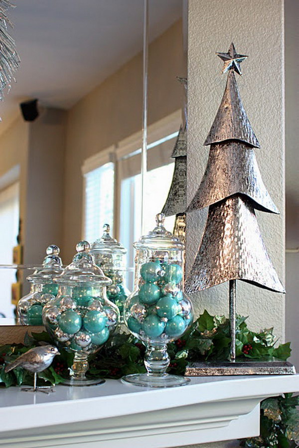 Aqua and Silver Christmas Tree