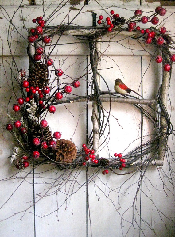 Christmas Berry Window Wreath