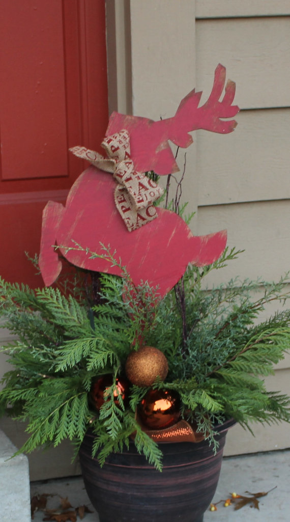 Christmas Wooden Reindeer Yard Decorations