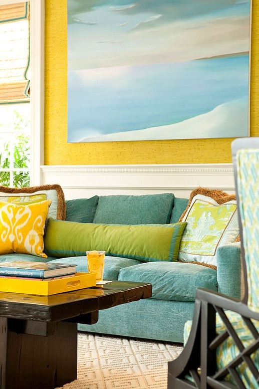 coastal-blue-and-yellow-living-room
