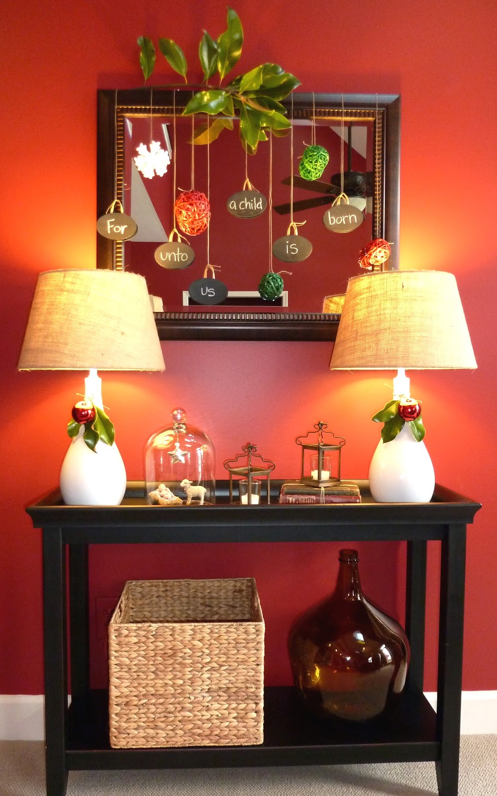Console Table Christmas Decorating Ideas