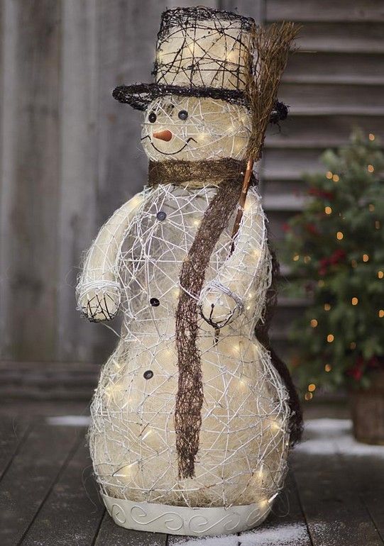 DIY Outdoor Christmas Decorations Snowman