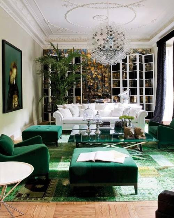 emerald-green-living-room