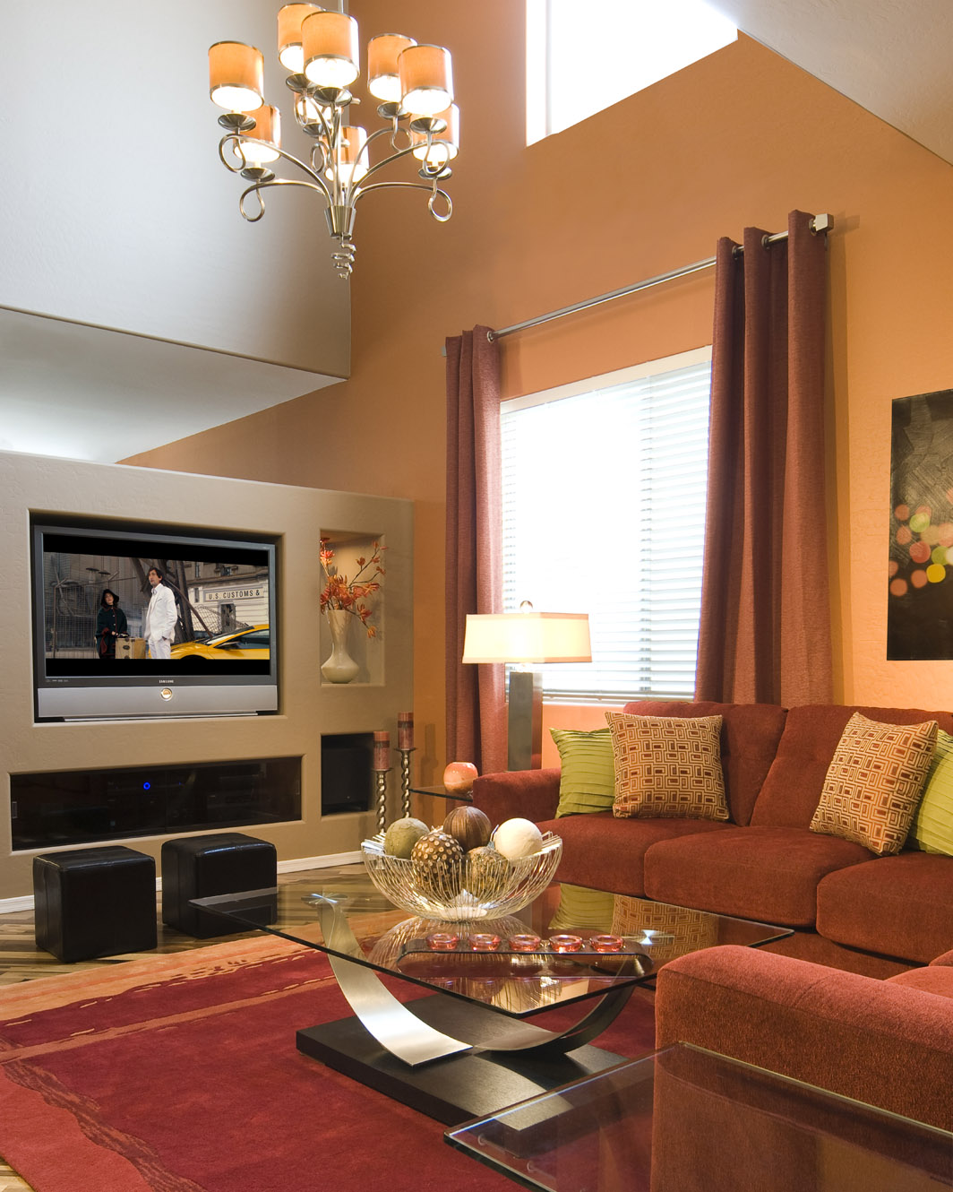 28 Stunning Orange Living Room Designs Ideas - Decoration Love